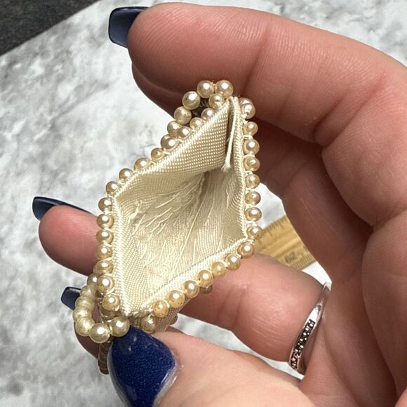 Vintage 1950's Madame Alexander Cissy Size Doll Pearl Studded Purse 2” - Picture 4 of 4